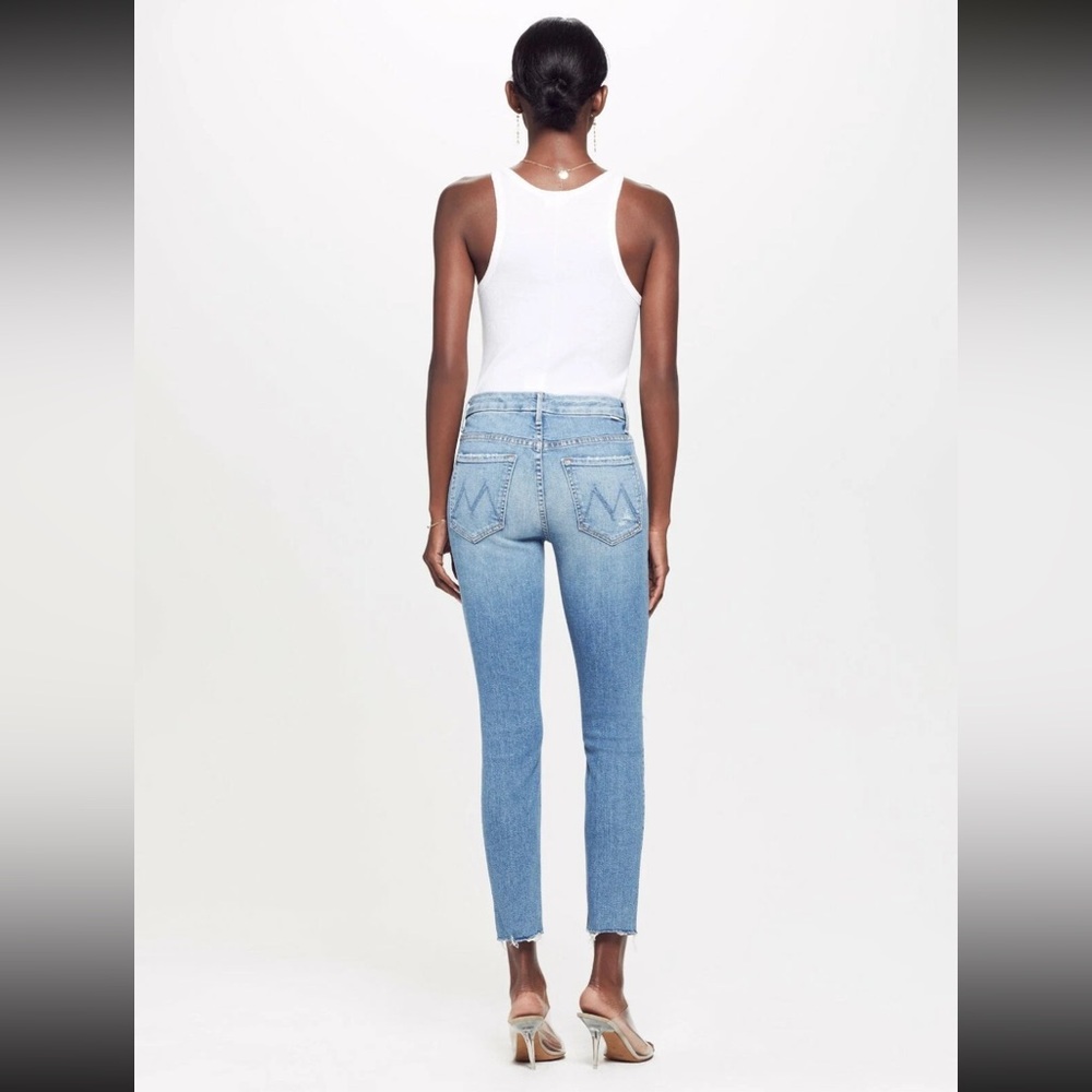 MOTHER high waisted, looker ankle fray 27